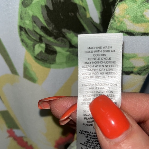 Easywear by Chico's tropical casual 3/4 sleeve blouse Sz 1 (M) - Picture 9 of 11